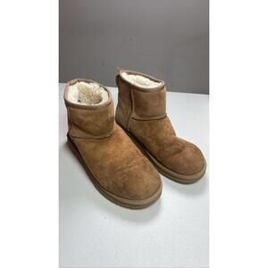 UGG Classic Mini II Chestnut Women's Suede Sheepskin Winter Boots Size 8